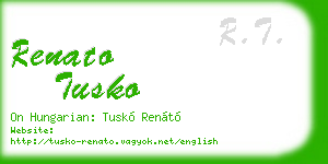 renato tusko business card